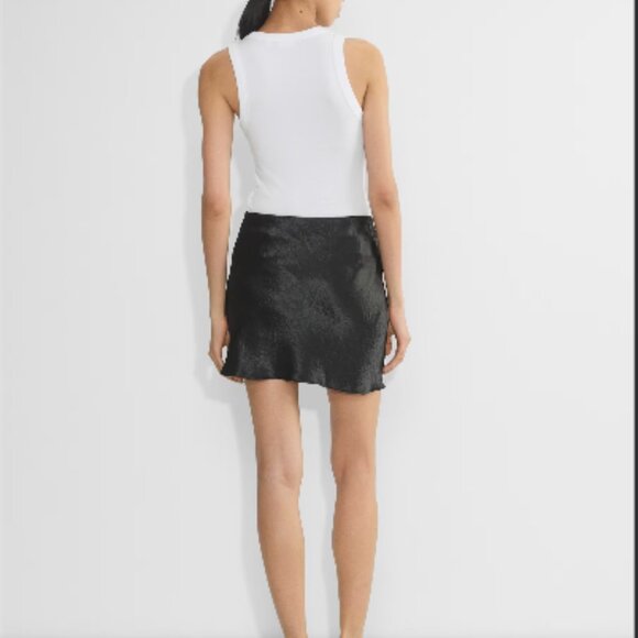 Aritzia Babaton Slip Satin Mini Skirt in Black - Picture 4 of 8